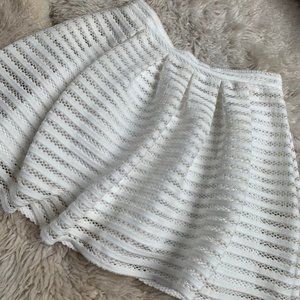 ☆ White lace puffy skirt